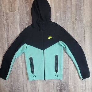 Nike Tech Black and Mint Hoodie